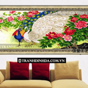 Tranh đính đá hạt tròn cao cấp - Khoe sắc TD061(Kích thước 104cm x 62cm)
