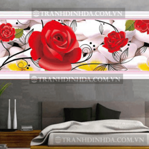 Tranh đính đá hàn quốc hạt tròn cao cấp - Khoe sắc - TD095 (Kích thước 106cm x 43cm)