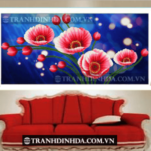 Tranh đính đá hàn quốc hạt tròn cao cấp - Khoe sắc - TD098 (Kích thước 137cm x 75cm)