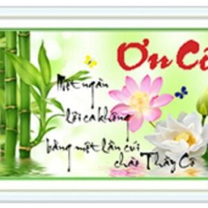 Tranh đính đá Ơn Cô - TD1080 (kích thước 75x50cm)