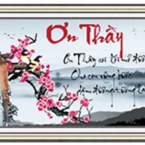 Tranh đính đá Ơn Thầy - TD1079 (kích thước 75x50cm)