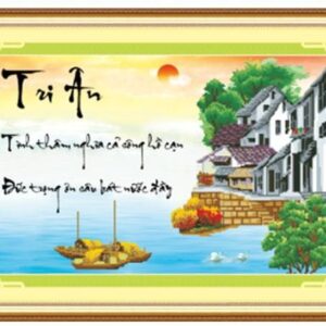 Tranh đính đá Tri ân - TD1077 (kích thước 70x50cm)