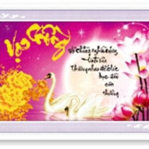 Tranh đính đá thư pháp Vợ Chồng - TD1044 (kích thước 72x50cm)
