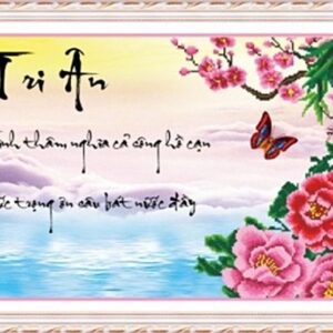 Tranh đính đá Tri ân - TD1076 (kích thước 70x50cm)
