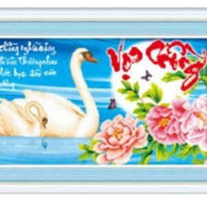 Tranh đính đá thư pháp Vợ Chồng - TD1033 (kích thước 78x64cm)