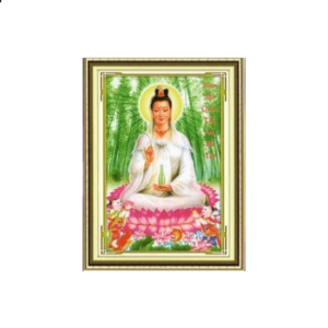 Tranh đính đá thư pháp Bồ Tát - TD1038 (kích thước 35x50cm)