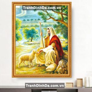Tranh đính đá cao cấp thiên chúa - tdf2310 - Chúa chăn cừu