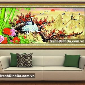 Tranh đính đá cao cấp - tdf2472 - Mai khai phú quý