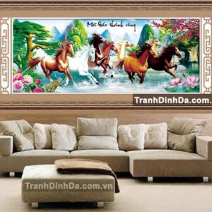 Tranh đính đá cao cấp - TDF053 - Mã đáo thành công ( Kích thước 175cm x 74cm)