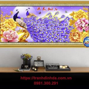 Tranh đính đá cao cấp Phú quý bình an TDF318 (Kích thước 115cm x 52cm)