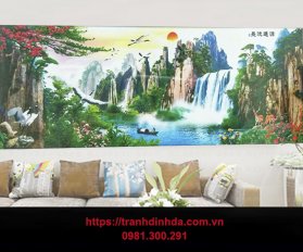 Tranh Dinh Da Phong Canh Son Thuy Huu Tinh Tdf2694
