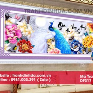 Tranh đính đá ABC gia hòa vạn sự hưng DF317 kích thước 110cm x 46cm