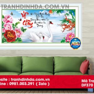 Tranh đính đá vợ chồng df370  KT 100*50cm