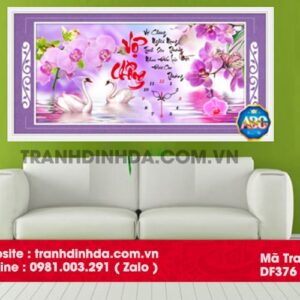 Tranh đính đá vợ chồng DF376 Kích thước 75cm*40cm