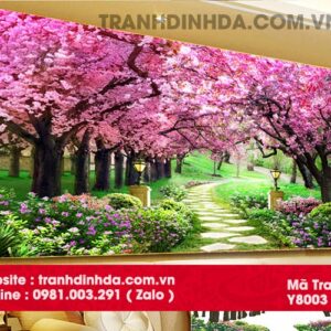 Tranh đính đá con đường tình yêu Y8003 Kích thước 200cm x 95cm