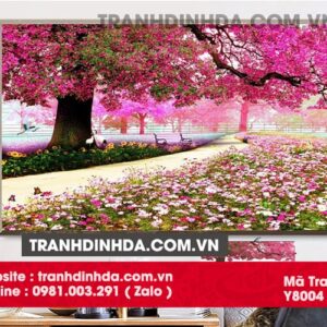 Tranh đính đá cao cấp cây tình yêu Y8004 Kích thước 160cm * 75cm