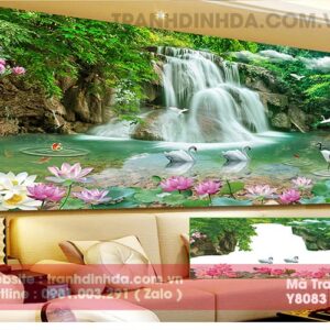 Tranh đính đá non nước hữu tình Y8083 kích thước 160cm*75cm