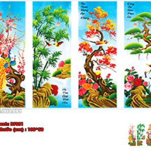 Tranh đính đá ABC tứ quý bốn mùa DF251 kích thước 156cm x 100cm