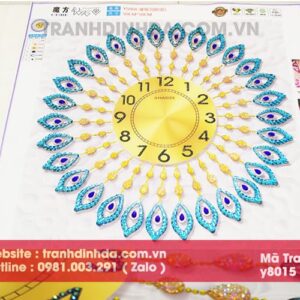 Tranh đính đá cao cấp đồng hồ Y8015 KÍCH THƯỚC 50CM X 50CM