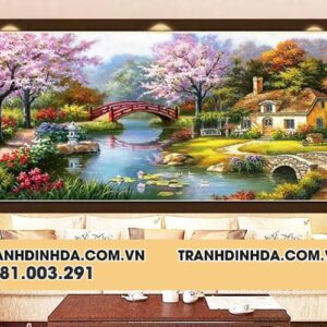 Tranh đính đá tổ ấm hạnh phúc H1030 Kích thước 160cm x 75cm