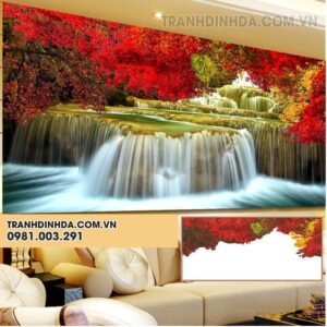 Tranh đính đá thiên nhiên kỳ vỹ Y8100 kích thước 200cm x 90cm