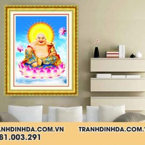 Tranh đính đá phật di lặc DF2571 kích thước 40cm x 50cm
