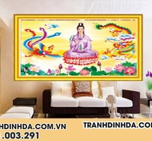 Tranh đính đá cao cấp phật quan âm DF2837 KÍCH THƯỚC 120CM X 70CM