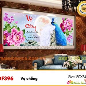 Tranh đính đá cao cấp vợ chồng DF396 Kích thước 130cm x 54cm