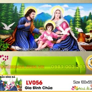Tranh đính đá cao cấp Lavender Gia đình Chúa LV056 kích thước 100cm x 55cm