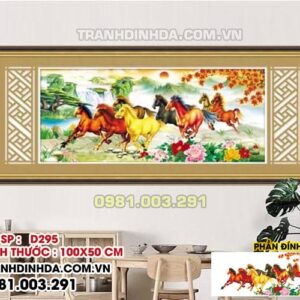 Tranh đính đá Mã Đáo Thành Công D295 Kích thước 100x50cm