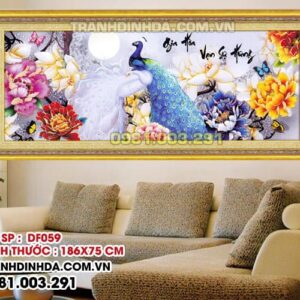 Tranh đính đá cao cấp Gia hòa vạn sự hưng DF059 Kích thước 186cm x 75cm