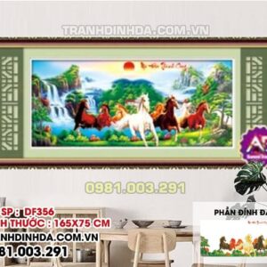 Tranh đính đá Mã Đáo Thành Công DF356 Kích thước 165x75cm