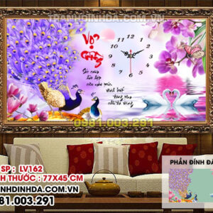 Tranh đính đá cao cấp Lavender Vợ Chồng LV162 Kích thước 77cm x 45cm