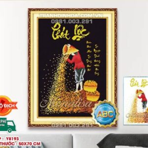 Tranh đính đá Phát Lộc Y8193 kích thước 50x70cm