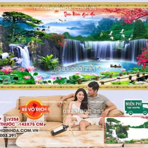 Tranh đính đá Thiên Nhiên Giao Hòa LV258 kích thước 143x75cm