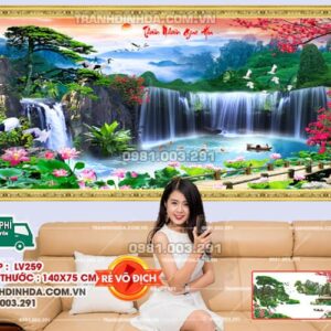 Tranh đính đá Thiên Nhiên Giao Hòa LV259 kích thước 140x75cm