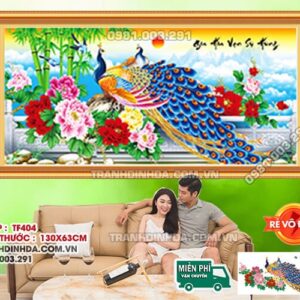 tranh đính đá Gia Hòa Vạn Sự Hưng DF404 kích thước 130cm x 63cm