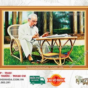 Tranh đính đá Hồ Chí Minh DF422 kích thước 90cm x 60cm