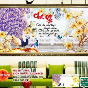 Tranh đính đá Cha Mẹ DF517 kích thước 120x64cm