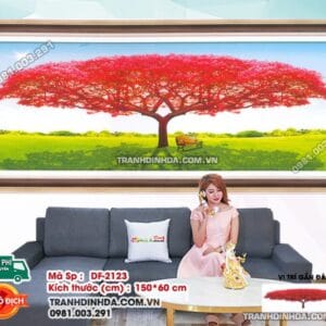Tranh đính đá Cây tình yêu DF2123 kích thước 150cm x 60cm