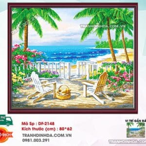 Tranh đính đá Biển và nỗi nhớ DF2148 kích thước 80cm x 68cm