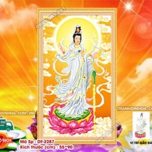 Tranh đính đá Nam Mô A Di Đà Phật DF2287 kích thước 55cm x 90cm