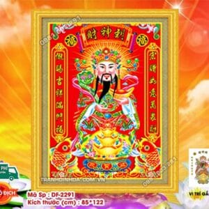 Tranh đính đá Thần Tài DF2291 kích thước 85cm x 122cm
