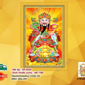 Tranh đính đá Thần Tài DF2322 kích thước 65cm x 100cm