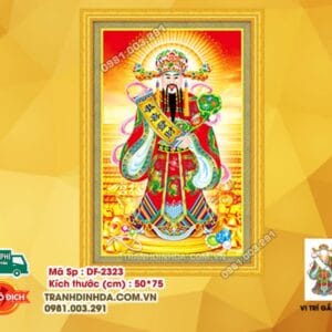 Tranh đính đá Thần Tài DF2323 kích thước 50cm x 75cm