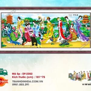 Tranh đính đá Nàng Tiên DF2352 kích thước 181cm x 75cm