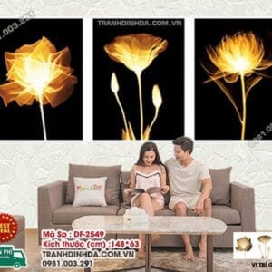 Tranh đính đá Hoa Nghệ Thuật DF2549 kích thước 148cm x 43cm