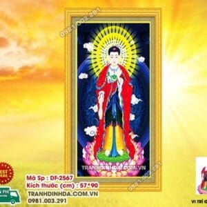 Tranh đính đá Phật DF2567 kích thước 57cm x 90cm