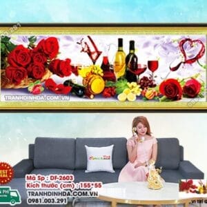 Tranh đính đá DF2603 kích thước 155cm x 55cm