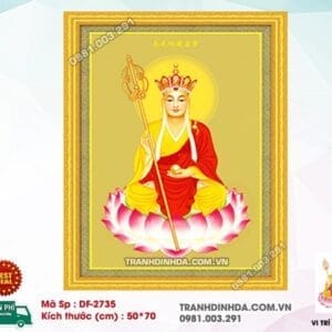 Tranh đính đá Địa Tạng Vương Bồ Tát DF2735 kích thước 50cm x 70cm